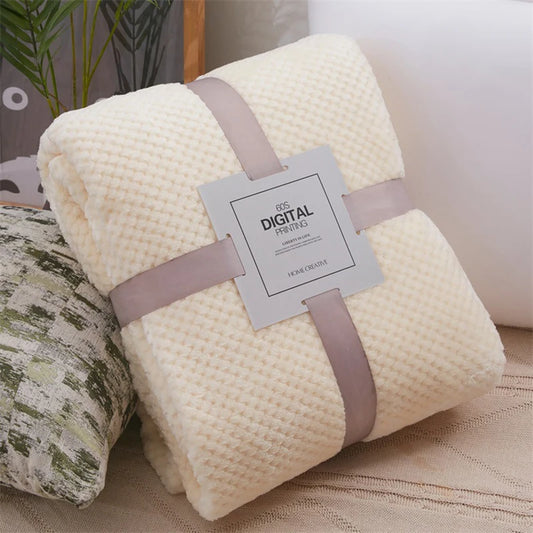 Baby Blanket Soft Fleece Infant Thick Quilt Wrap Warm Blanket