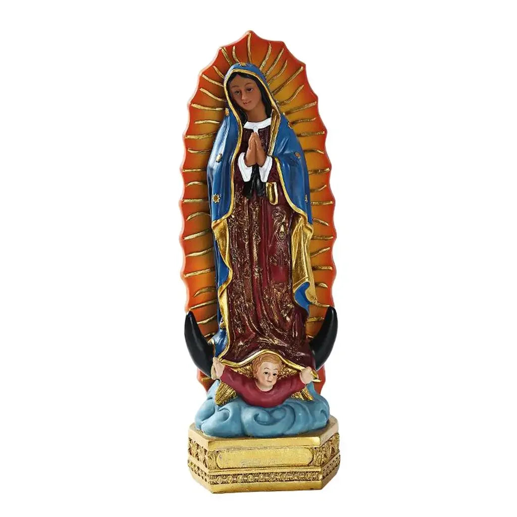 Our Lady of Guadalupe Virgin Mary Resin Statue Figurine Decoration Ornament