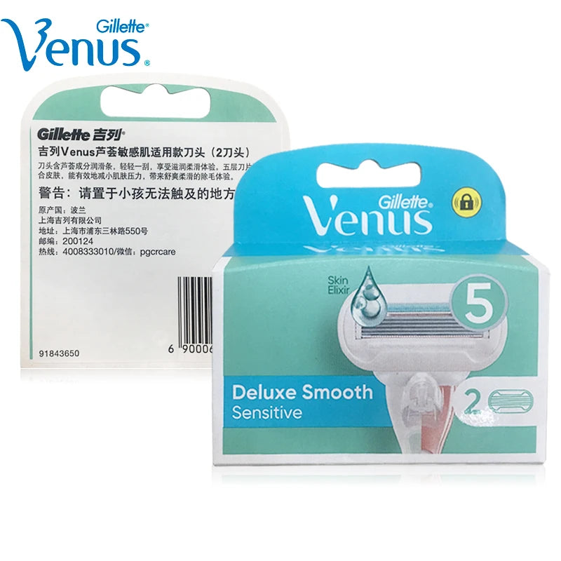Gillette Venus 5-layer Blade Refill Razor Blades Extra Smooth Sensitive Skin Soap Bar for Women Body Shaving