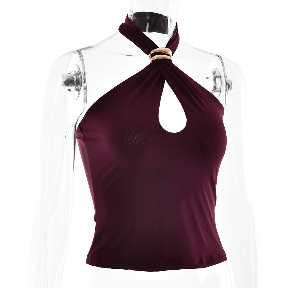 Women Off Shoulder Crop Slim Summer Shirt