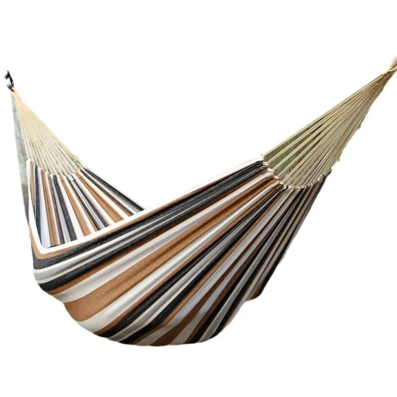 Canvas Single Hammock Outdoor Camping Indoor Children's Swing Thickened Striped