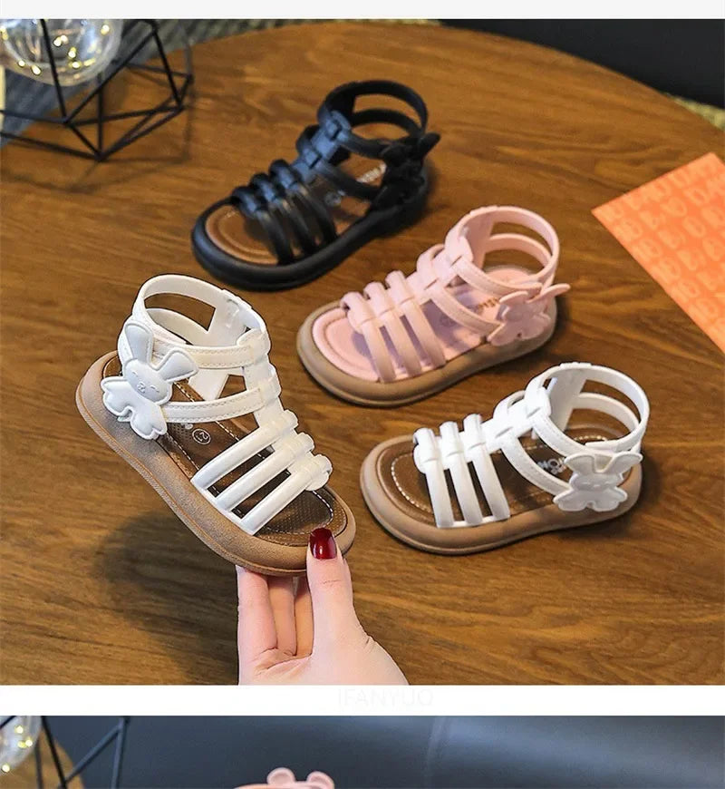 Summer Girls Soft Bottom Sandals Open-toe 1-3 yrs