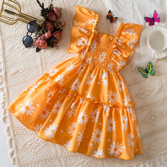 Colorful Summer Cool Refreshing Sweet Casual Dress  3-8 Years