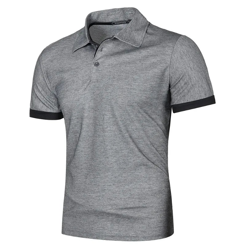 New Mens Short Sleeve Polo Shirt Solid Color