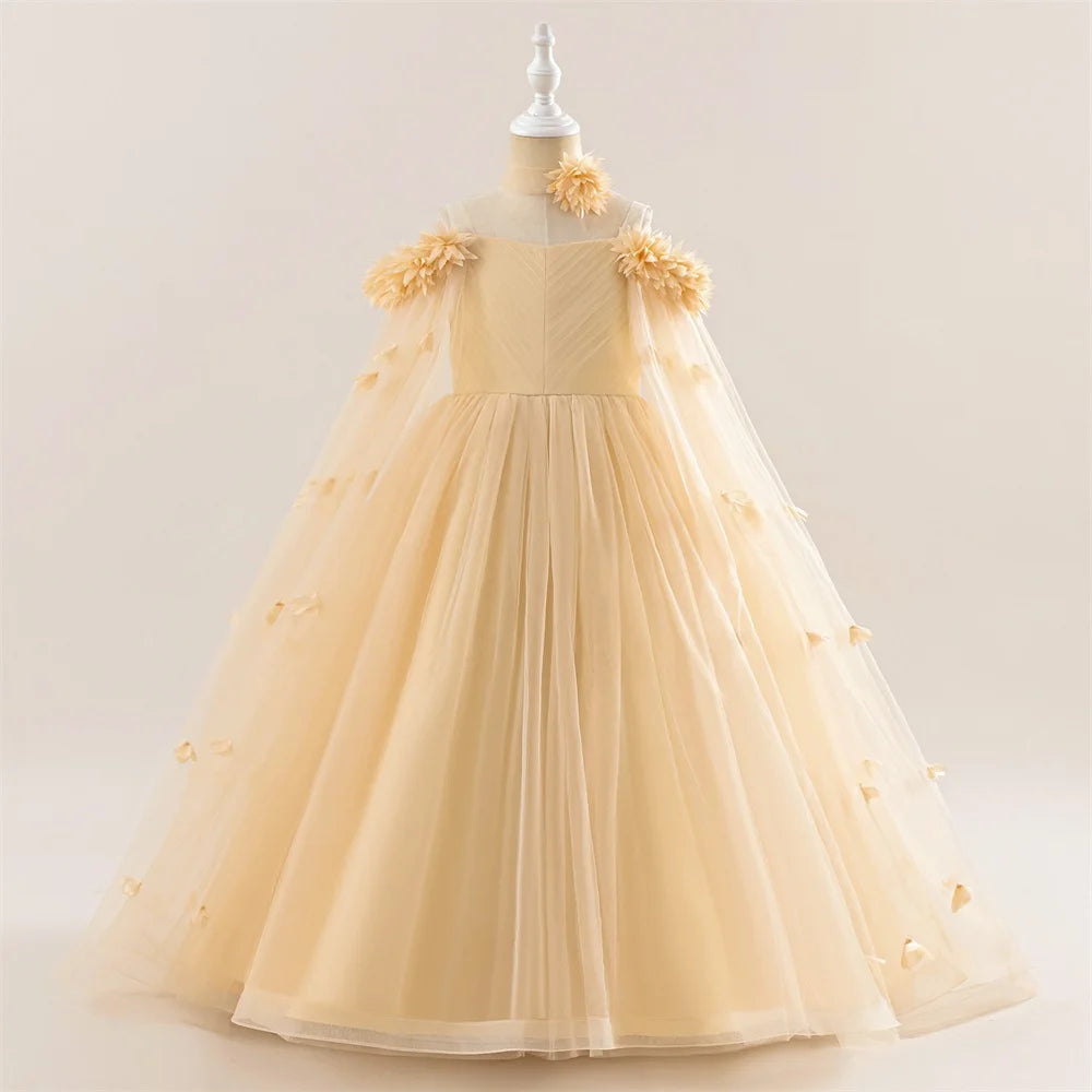 Princess Flower Wedding Party Dress For Girls
