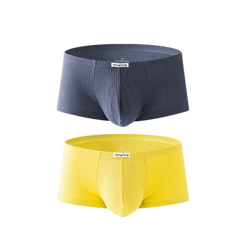 Men's Low-Rise Breathable Underwear Elastic Trunks Shorts U Convex Underpants