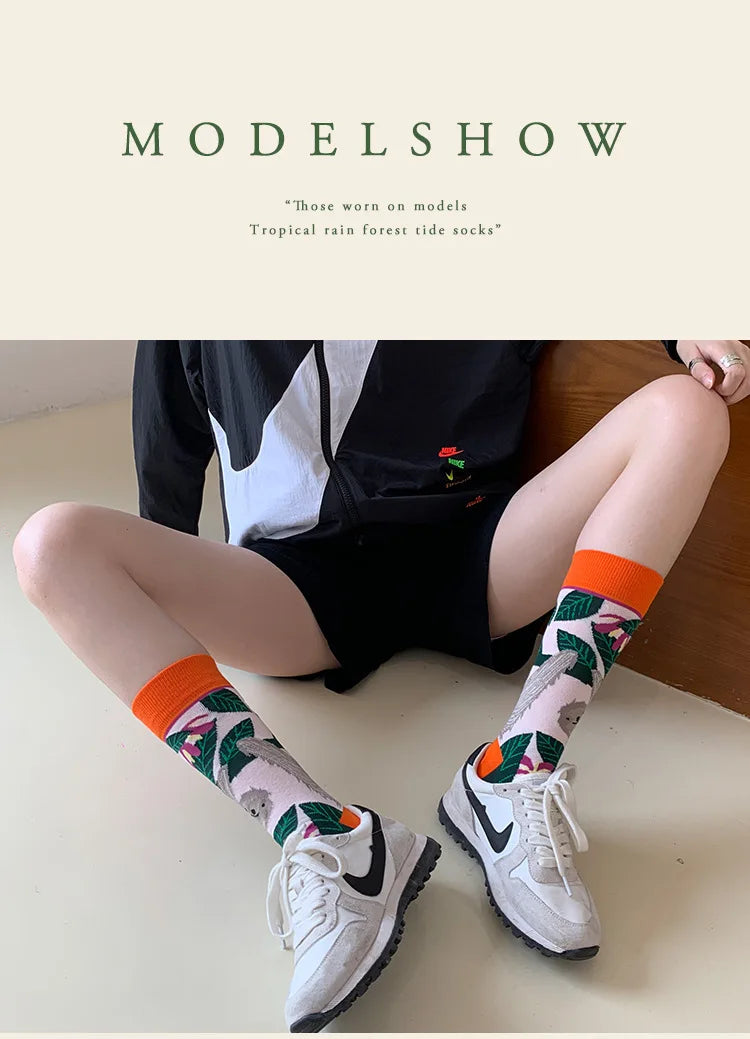 Fashion Colorful Spring Autumn Women's Socks