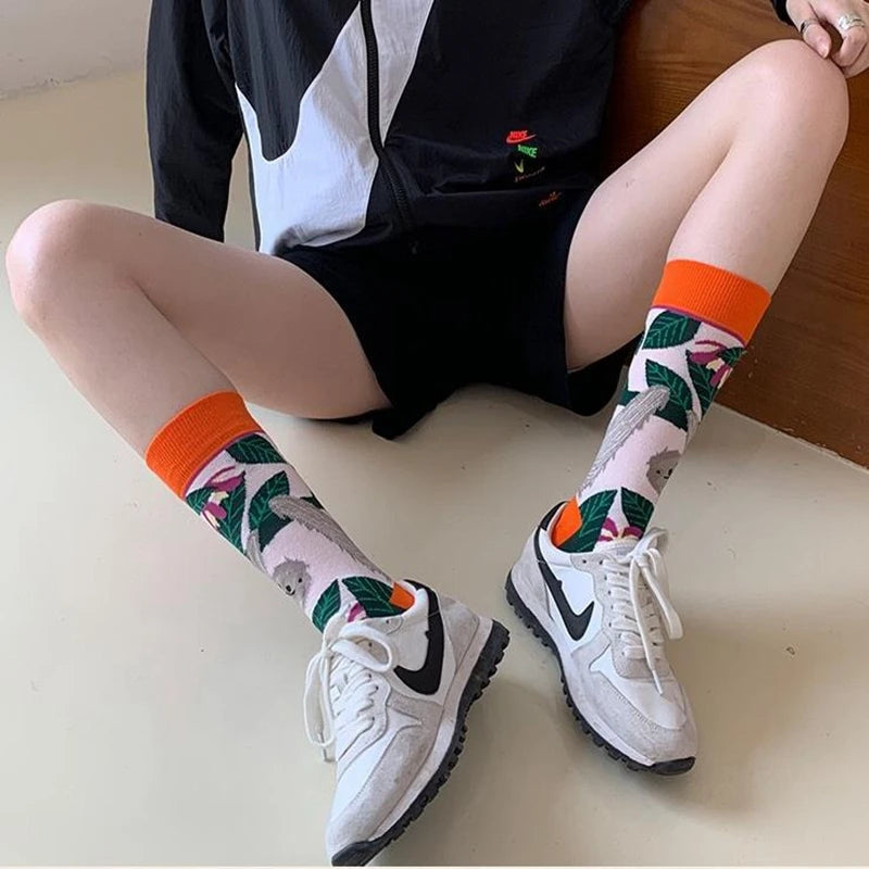 Fashion Colorful Spring Autumn Women's Socks