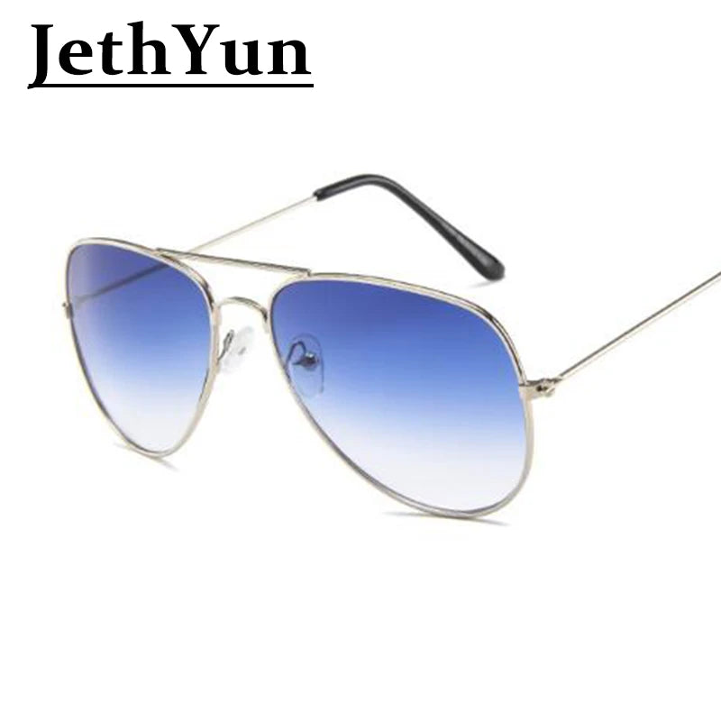 Unisex Gold Gradient Metal Pilot Sunglasses