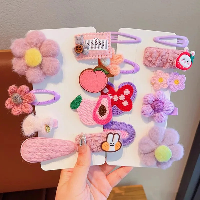 Children's Plush Hairpins Clip Side Barrettes