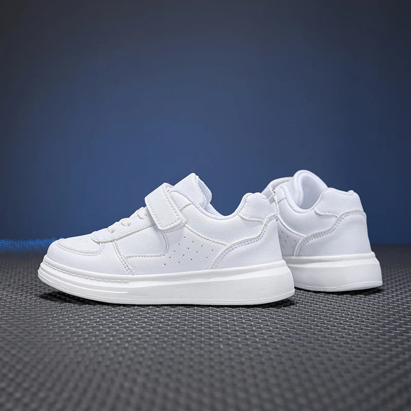 Kids Boys Girls Breathable Sneakers Sports Running Casual Shoe Leather Non-slip Soft