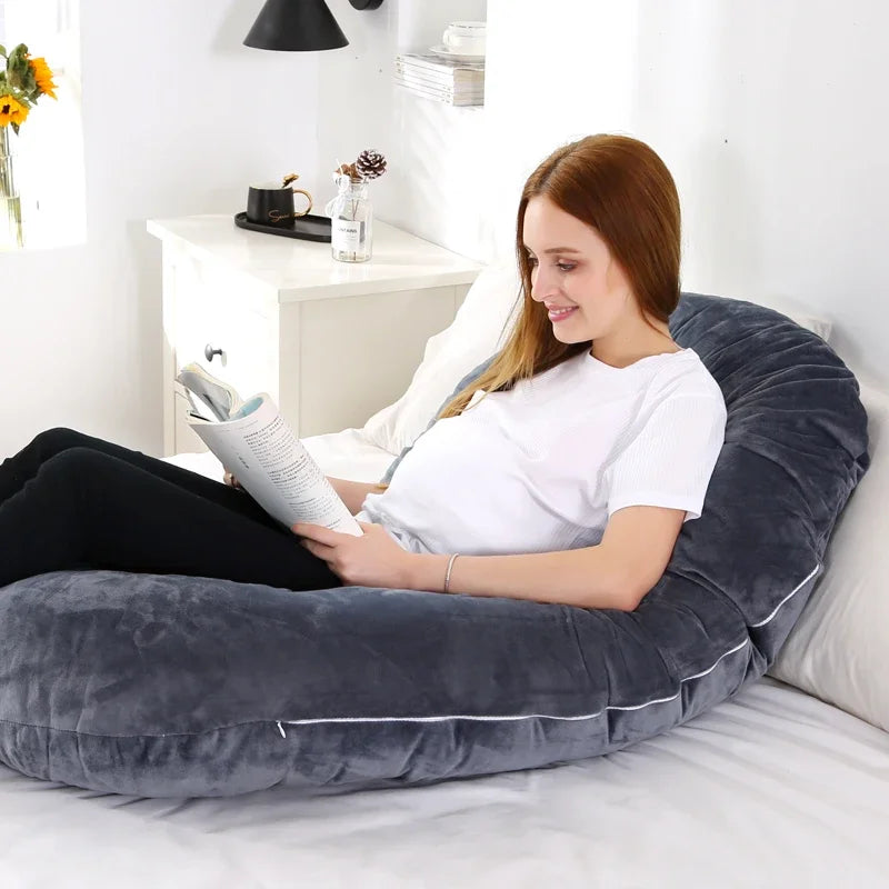 U Pregnancy Pillow for Pregnant Women - 3kg (6.6lb) Full Body Support for Back, Belly, Hip & Leg - Removable Cover