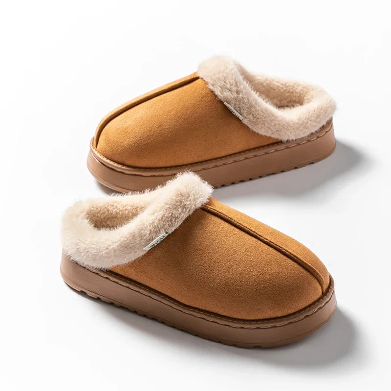 Women Fluffy Slippers for Autumn Winter Indoor EVA Thick Sole Anti-Slip Warm Unisex House Shoes