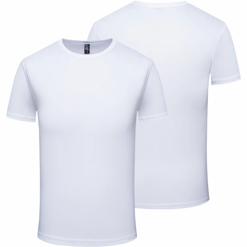 Quick Dry Round Neck T-shirt Custom Printed Embroidered Logo Sports Fitness Short Sleeve Top Running Shirts