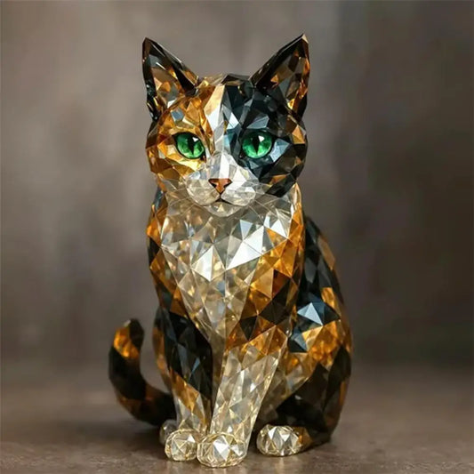 Artificial Crystal Animal Sculpture Clear Glass Figurine Statues for Home Office Decoration Ornament