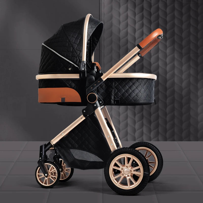 Luxury Baby Stroller 3 in 1 High Landscape Portable Infant Carrier w Car Seat