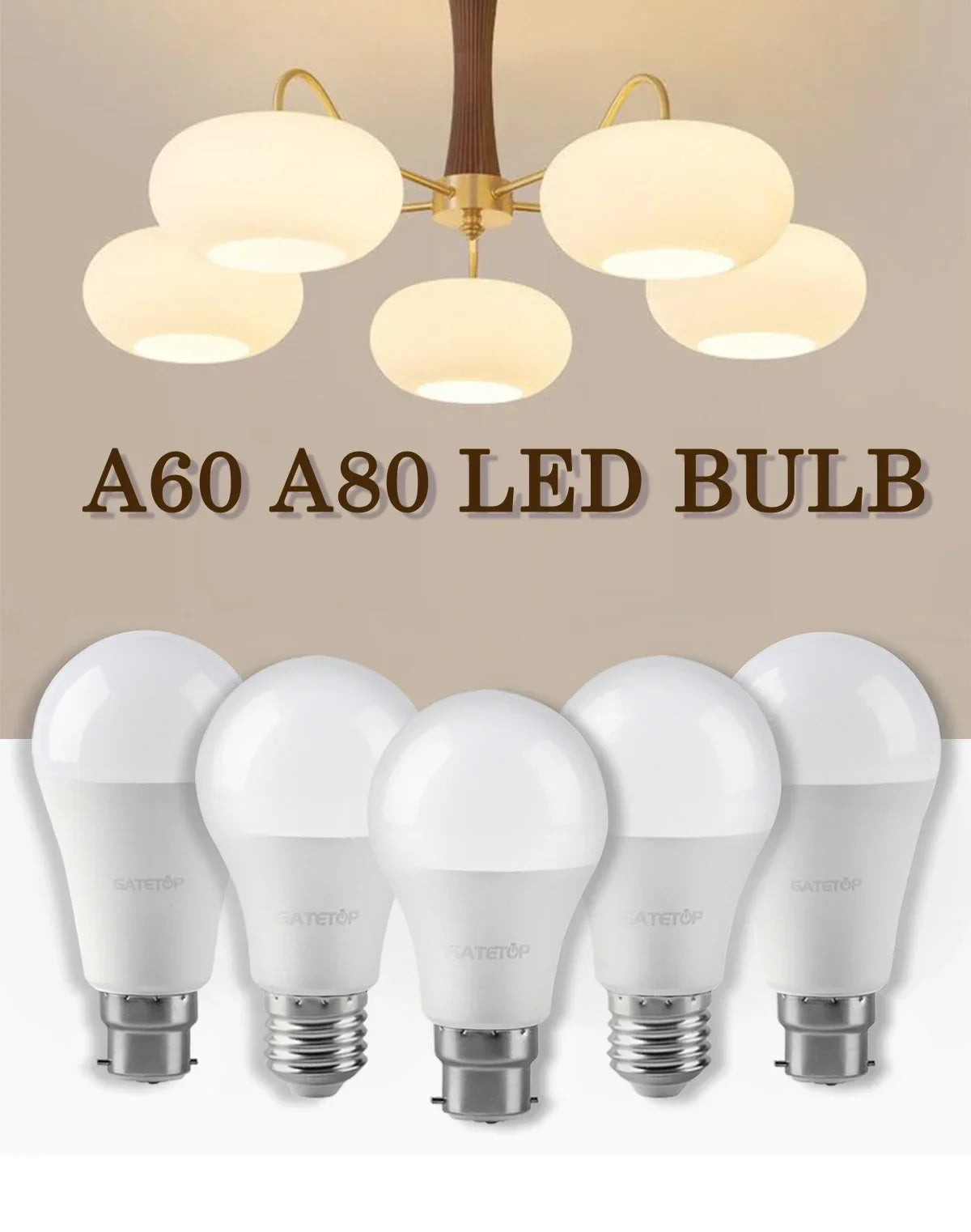 2PCS 24W 20W 18W 15W Bulb Hight Lumen E27 B22 Base Led Lamps AC220V 230V 110V Light Lamps for Home
