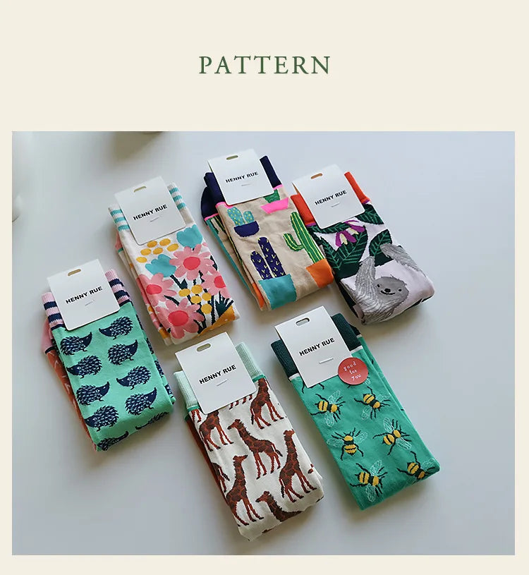 Fashion Colorful Spring Autumn Women's Socks