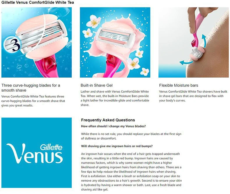 Gillette Venus Women‘s Razor Hair Removal Knife for Women Multiple Specifications to Choose