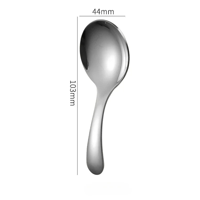 Mini Portable Stainless Steel Spoon Fork Set Storage Dessert Fruit Tool for Work School Short Handle Tableware Suitable for Kids