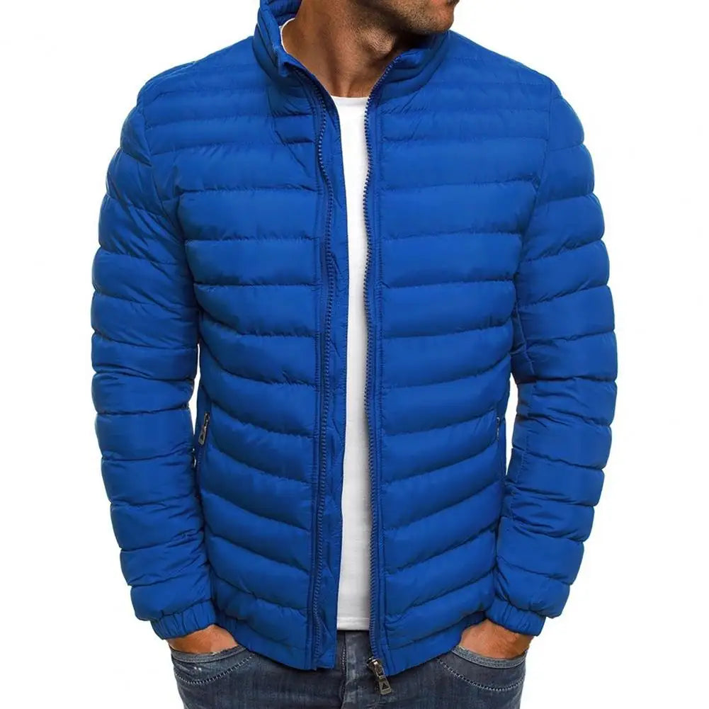 Outdoor Down Parka Jacket Zipper Pockets Keep Warm from Cold Unisex Man Woman