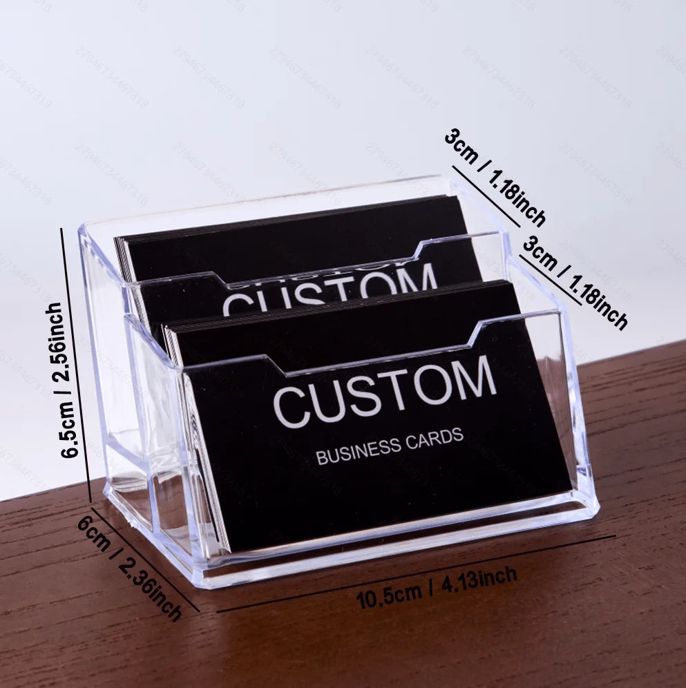 200/500/1000pcs Customizable Cards, Personalized Business Cards with Acrylic Storage Box, Waterproof Thank You Invitations