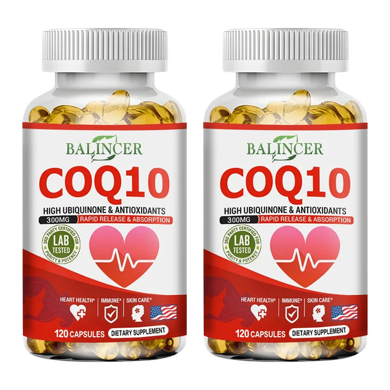 Balincer Organic Coenzyme Q10 Capsules - Supports Energy Production, Core System Health, Supports Immunity - Dietary Supplement