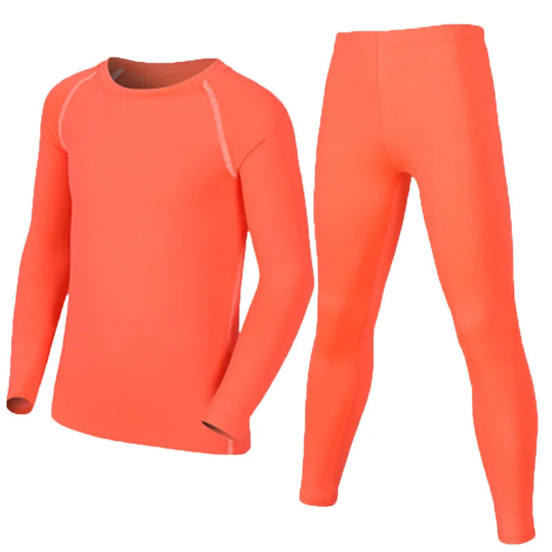 Children Kid Boy Girl Compression Skiing Underwear Set Fitness Ski Snowboarding Sport Running Hiking Exercise Jogging Suit 19