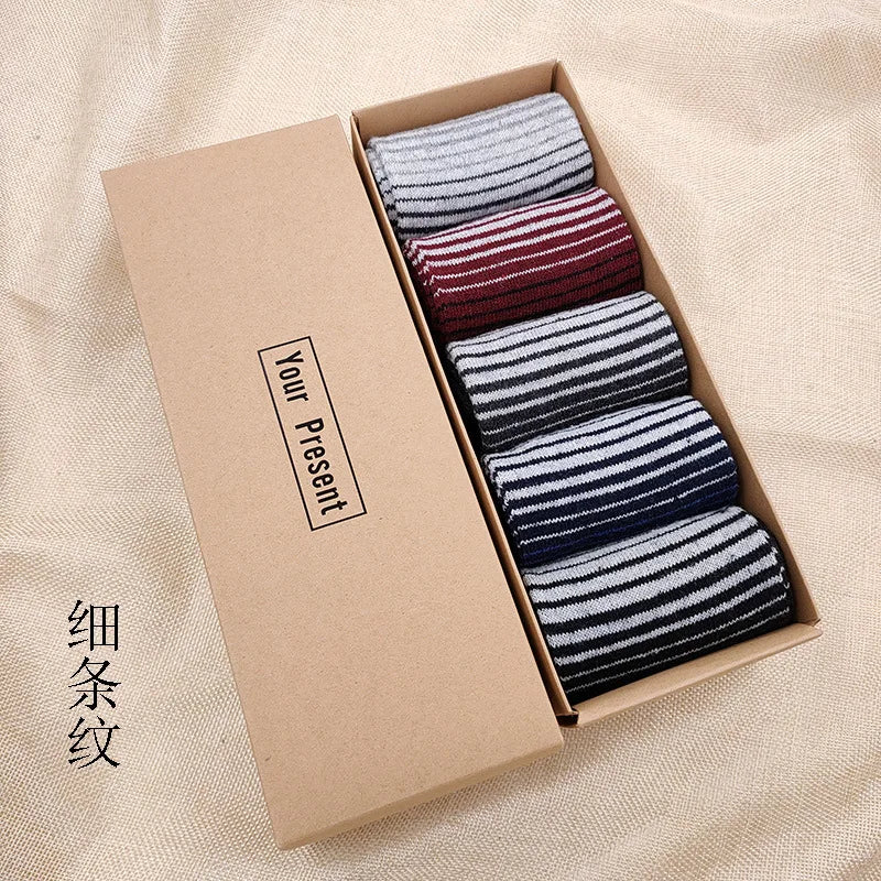 High Quality 5 Pairs Casual Cotton Male Boy Socks