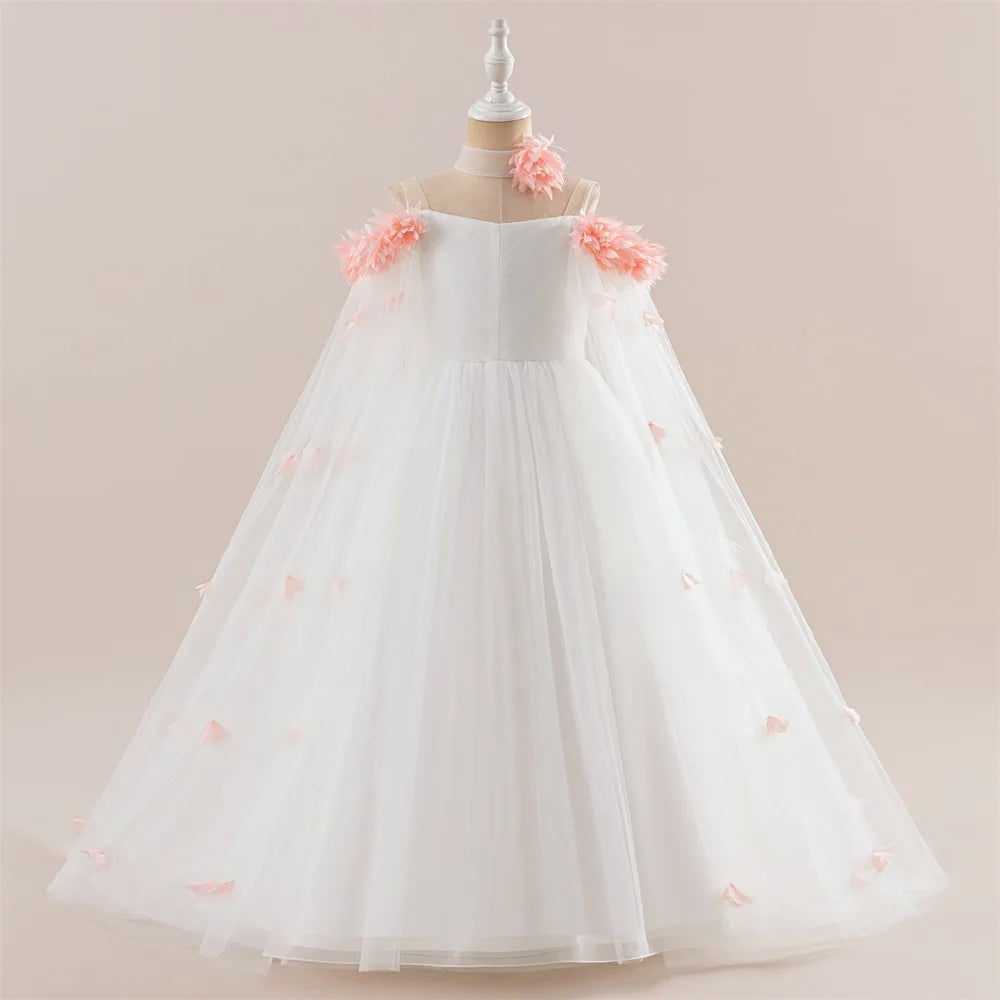 Princess Flower Wedding Party Dress For Girls