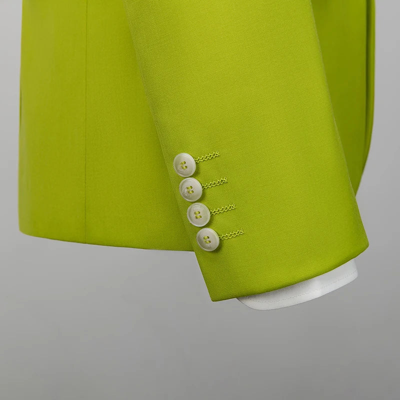 Men's 3 Piece Suit, Jacket Vest Trousers, Slim Fit Blazer Waistcoat Pants