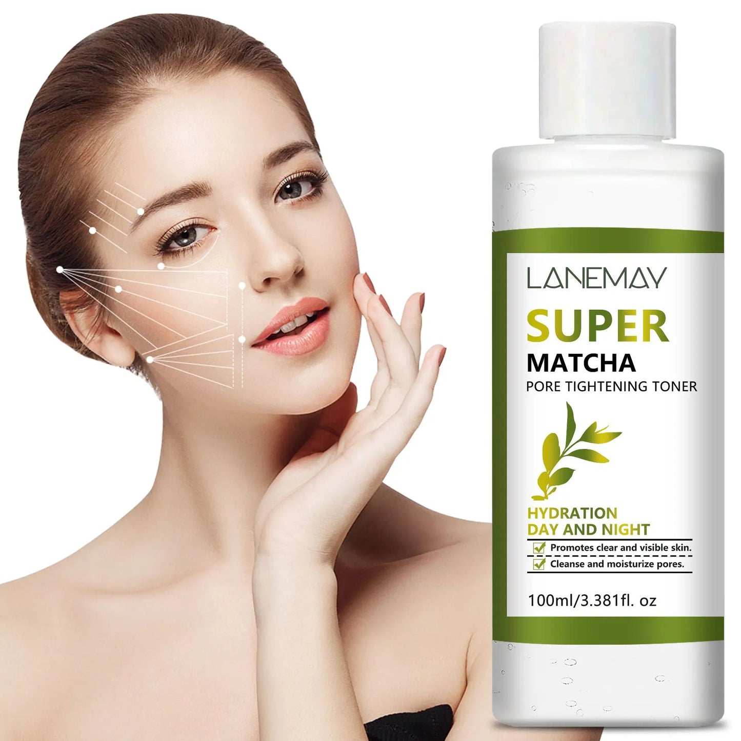 Matcha toner deeply moisturizes and hydrates the skin, improves pores, tightens the skin, and enhances skin luster 100ml