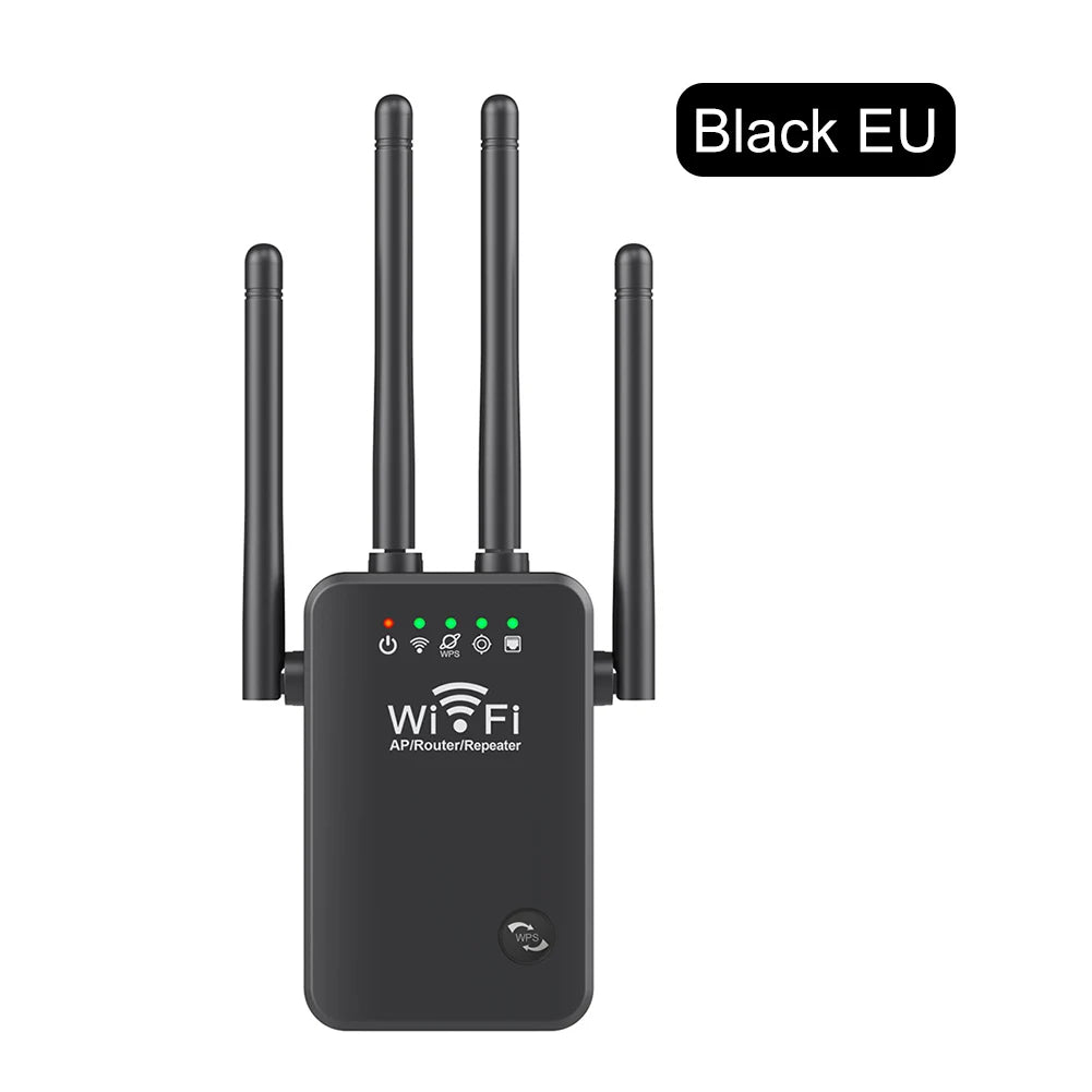 WiFi Extenders Signal Booster 2.4 GHz Wireless Internet Repeater 300Mbps 4 Antenna Long Range for Home with Ethernet Port