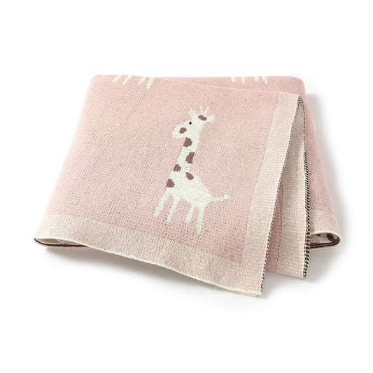 Cotton Knitted Baby Blanket Newborn Boys Girls Super Soft Stroller Basket Swaddle Wrap 100*80cm Infant Receiving Quilt