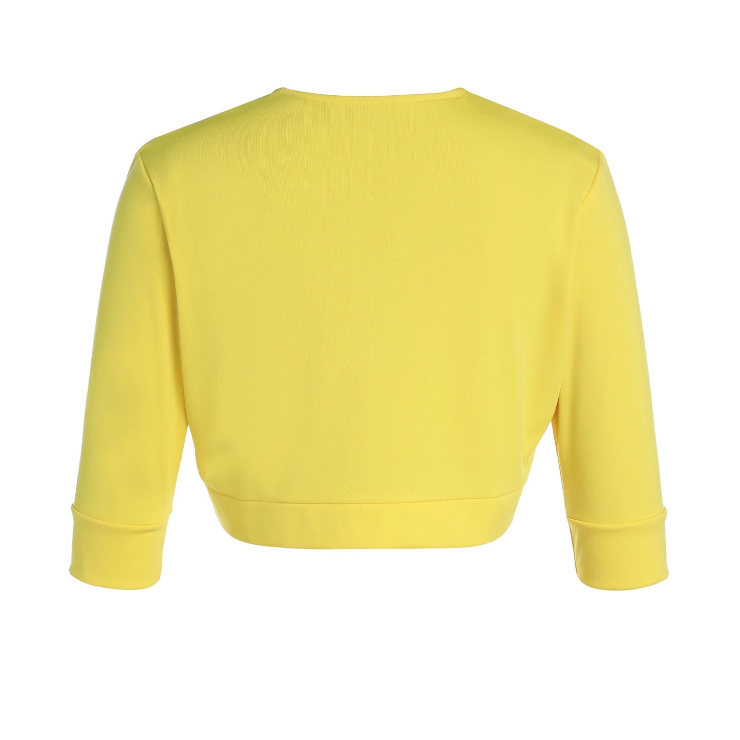 Women's Short Cardigan Solid Color Long Sleeve Jacket Cropped Plus Size