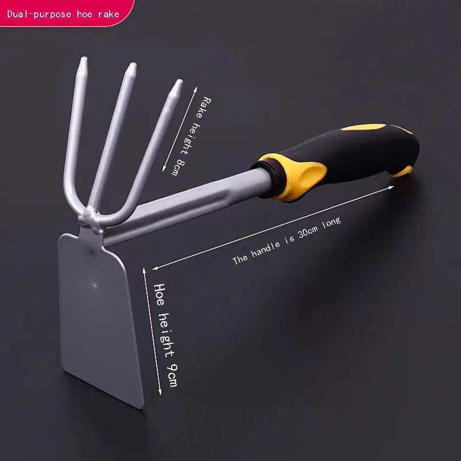 Tree Planting 4-piece Outdoor Tools Hoe Spade Dual-purpose Gardening Digging & Weeding Tool Small Shovel Potted Plant