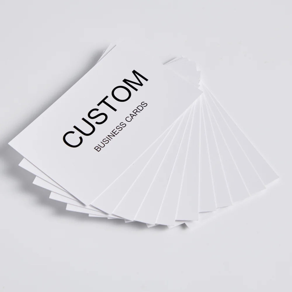 200/500/1000pcs Customizable Cards, Personalized Business Cards with Acrylic Storage Box, Waterproof Thank You Invitations