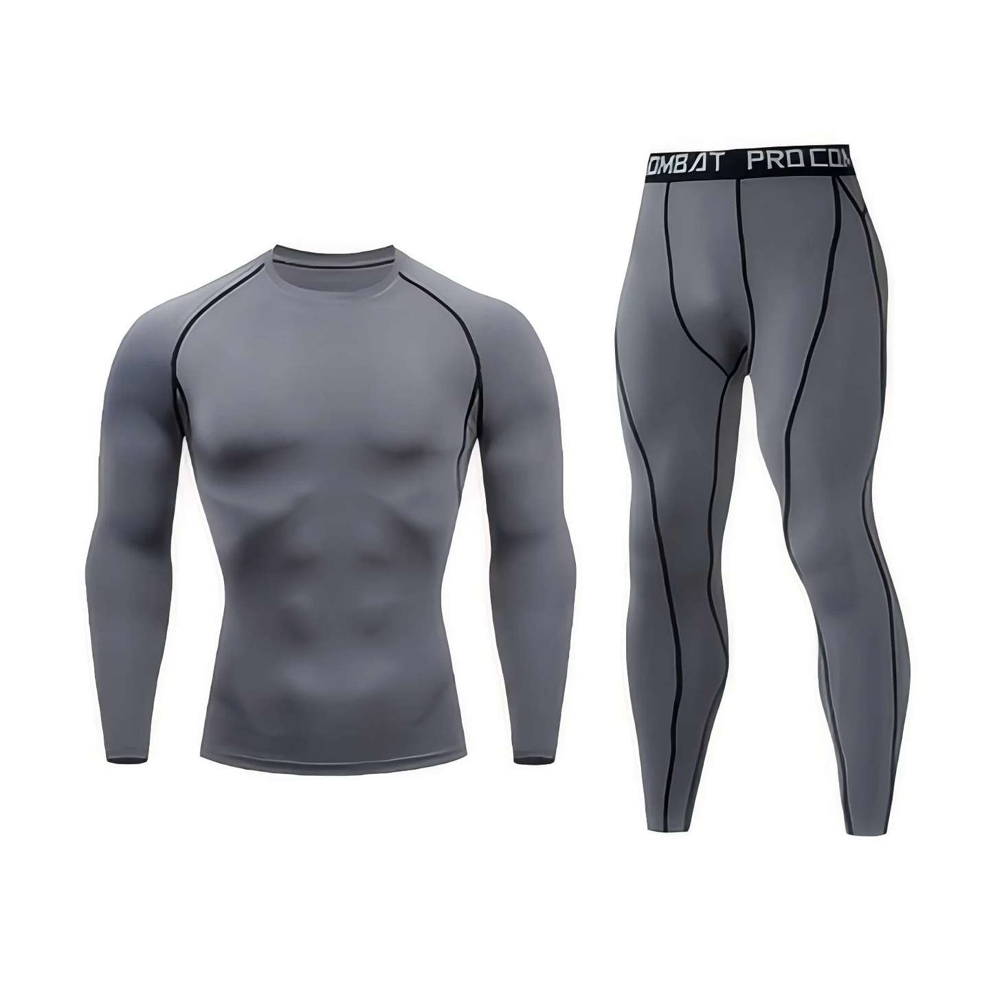 2-piece men's warm corset Ski warm suit jacket and trousers fitness running yoga athletes sports pants