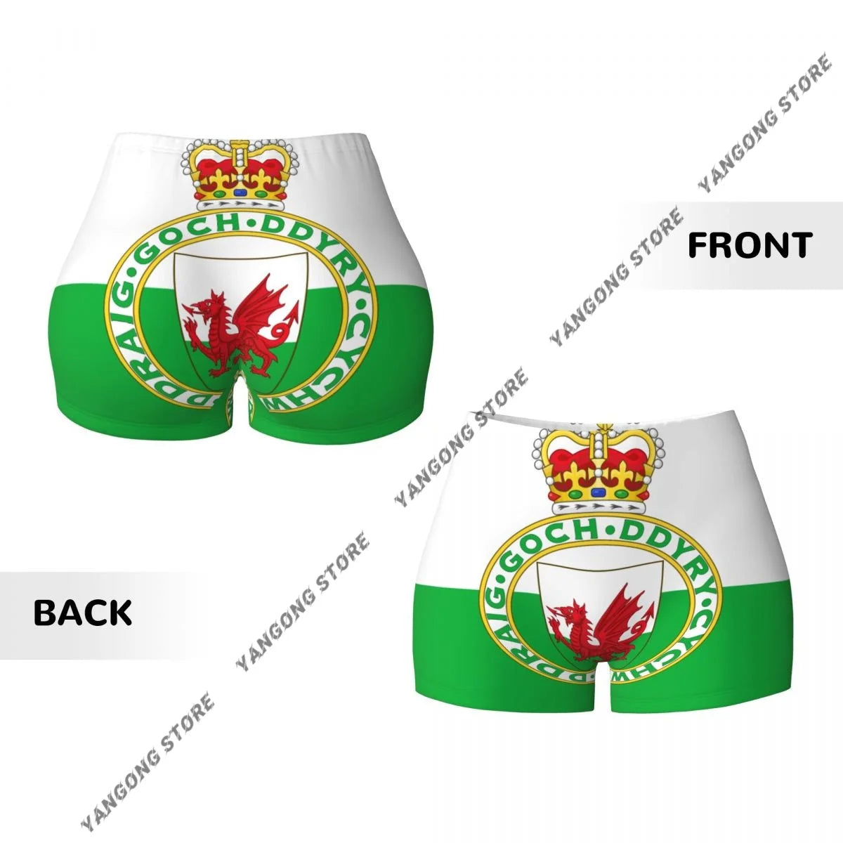 Women Flag of Wales Sportswear Yoga Short Pants