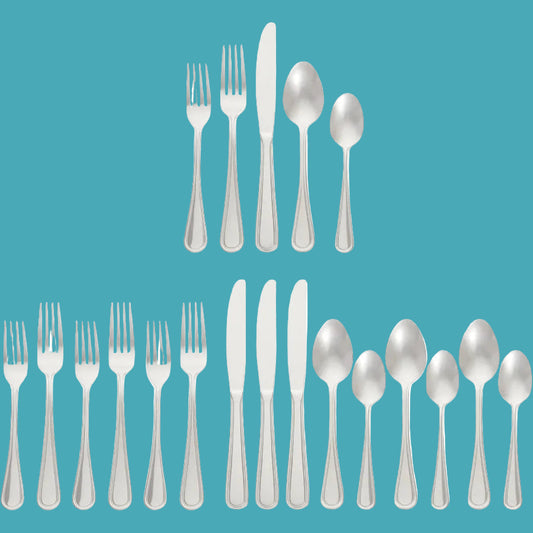Stainless Steel Flatware Dishwasher Safe Service for 4 20 Piece