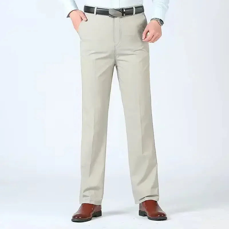 Summer Thin Autumn Thick Cotton Straight Loose Suit Pants