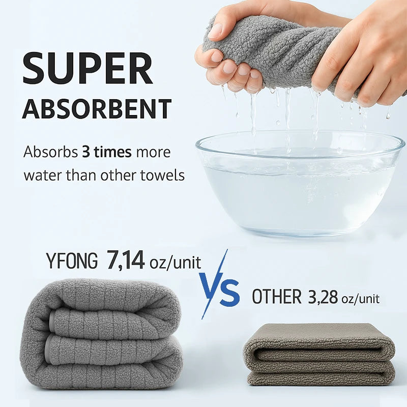 1-4pcs Hotel luxury cotton towels Bamboo Fiber Towels Sets Home Bath Towels Adults