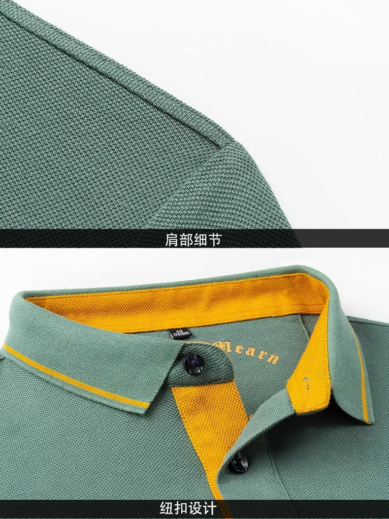 High Quality Men's Cotton Embroidered Summer Polo Shirt Short Sleeve T-shirt