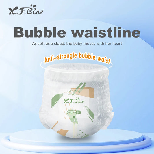 Disposable baby walking pants, lightweight and breathable, with a bubble waist design
