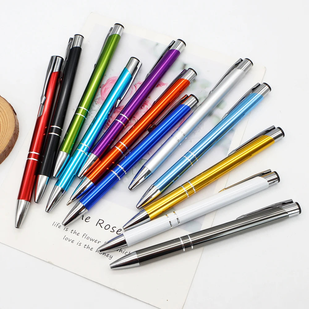 100 50 20 Pcs Custom Ballpoint Pen Metal Pen Support Custom Logo Advertising Wholesale Personalized Pen Advertising Gift