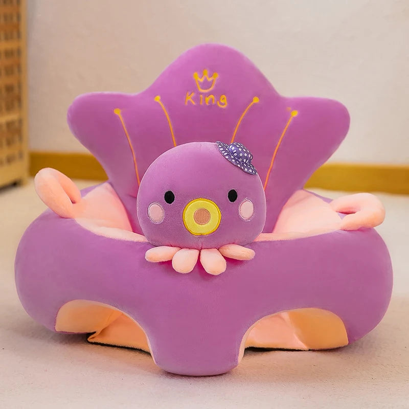 Baby Sofa Support Seat Cover Plush Chair Learn To Sit Comfortable Cartoon Toddler