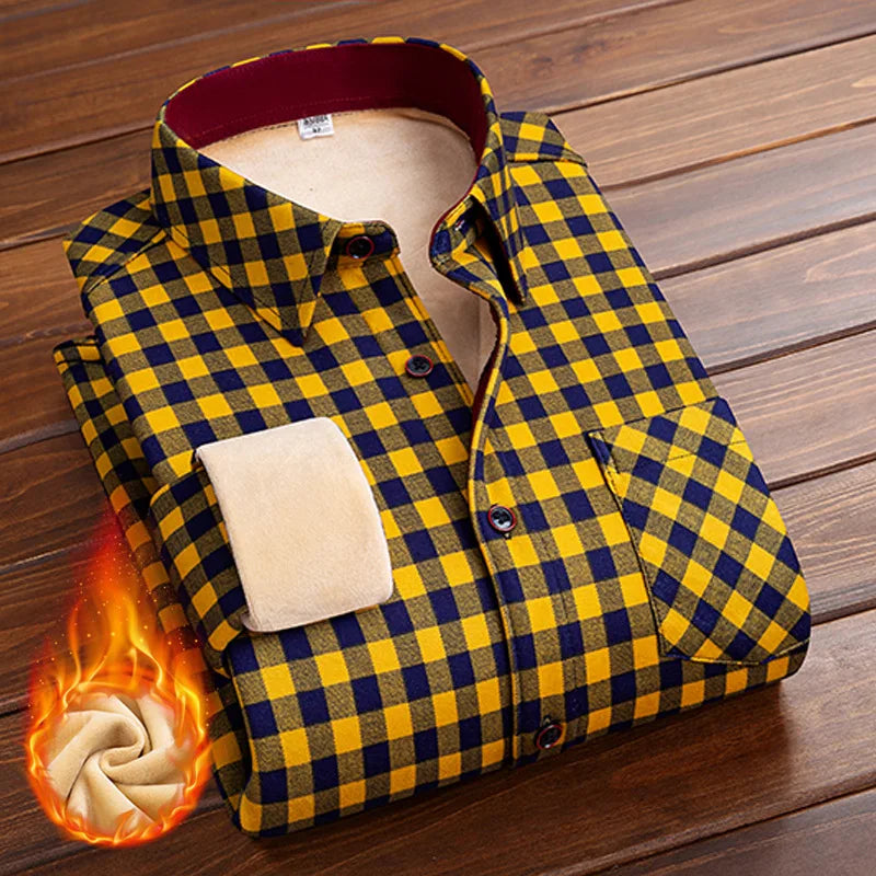 Winter Women Plus Velvet Thick Shirt Style Jacket Warm Coat Casual Fleece