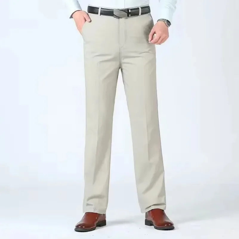 Summer Thin Autumn Thick Cotton Straight Loose Suit Pants