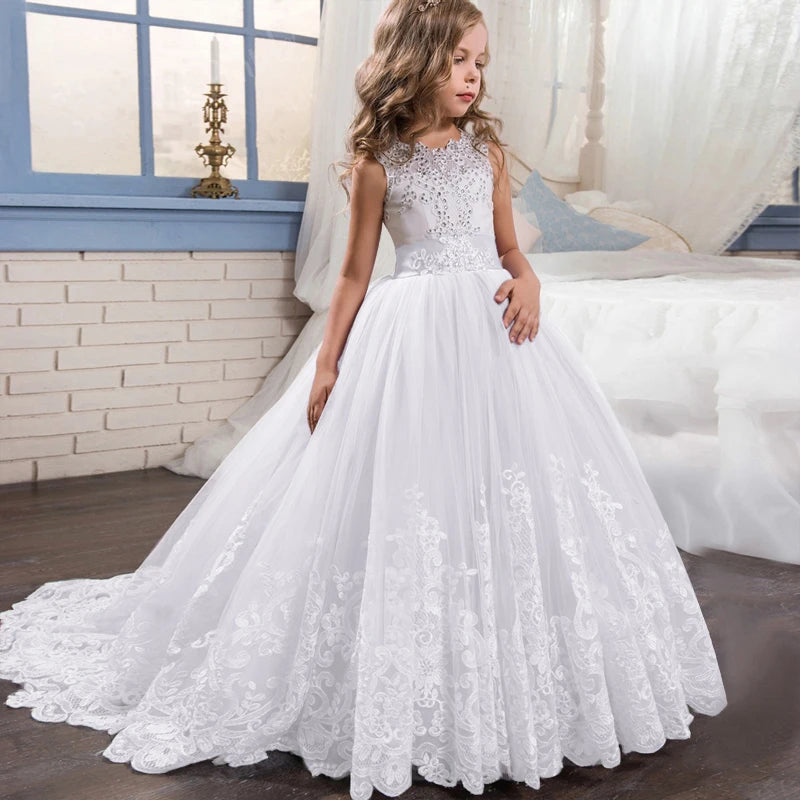 Girls Princess long Formal Dress