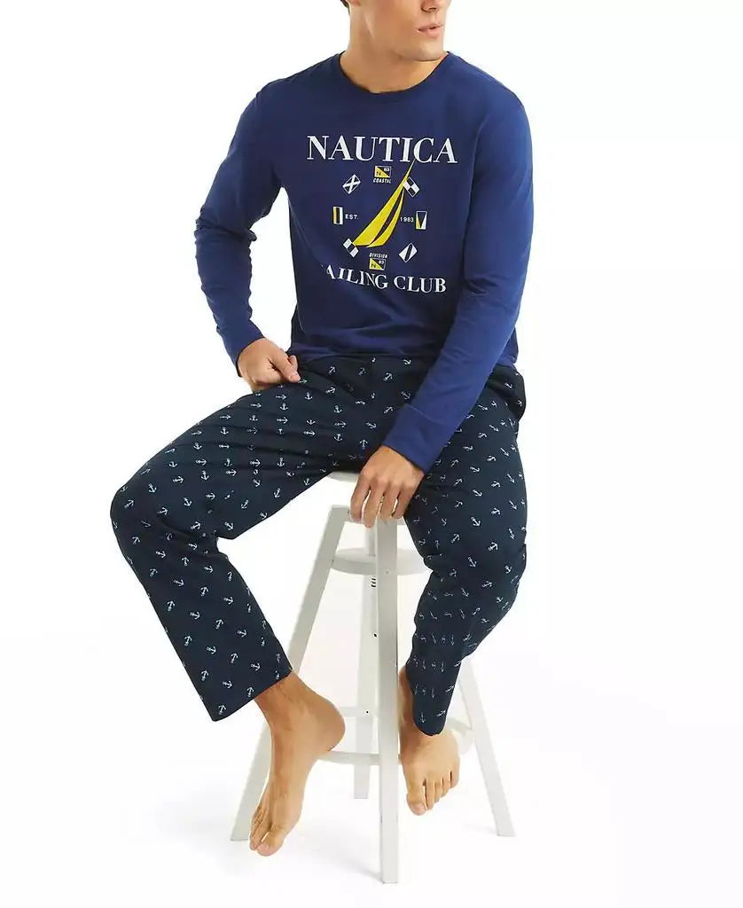 Nautica | Men's Crafted Printed Poplin Sleep Pant